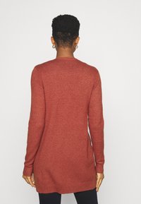 VILA VIRIL OPEN CARDIGAN - Casaco de malha - burnt henna melange