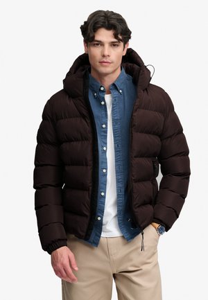 Superdry & Co, SUPERDRY HOODED SPORTS PUFFER JACKET... - Winterjacke - peak dark plum