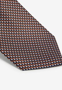 Next TEXTURED WITH 2 PACK REGULAR - Kravata - navy blue rust brown