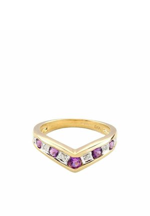 9 KARAT DIAMOND AND AMETHYST - Sormus - yellow gold