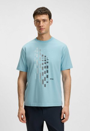 Print T-shirt - light blue five
