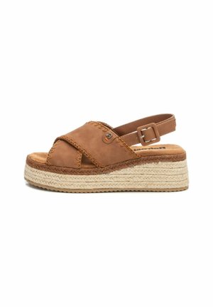 Sandalias con plataforma - camel