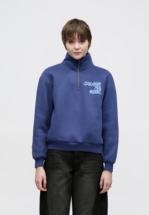UNI LOGO RELAXED ZIP - Felpa - blue