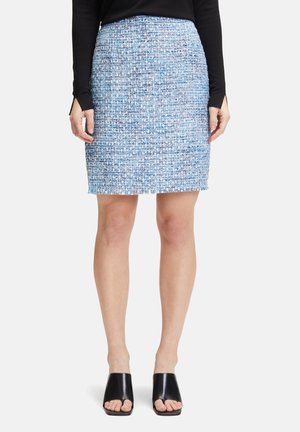 GERADER SCHNITT - Mini skirt - light blue dark blue