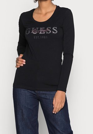 Langærmet T-shirt - black