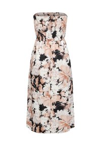 Cloud 5ive BANDEAU IN WRAP LOOK UND AOP BLUMEN  - Dnevna haljina - black