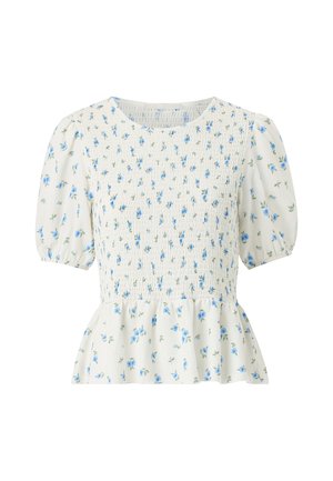 Ellos Collection, OBERTEIL MIT SMOK. - Blouse - weißblütig