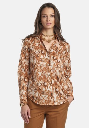 BANCARELLA - Blúzka so zapínaním na gombíky - tabacco