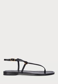 O-RING LEATHER SANDAL - Sandálias em T - black