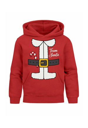 KINDER WEIHNACHTS TEAM SANTA CLAUS WEIHNACHTSMANN - Hoodie - rot