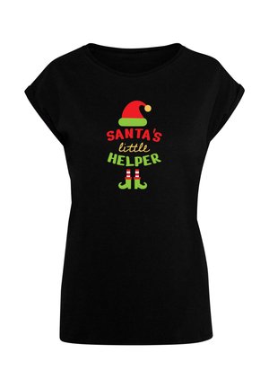Merchcode, CHRISTMAS SANTAS LITTLE HELPER  - T-shirts print - black