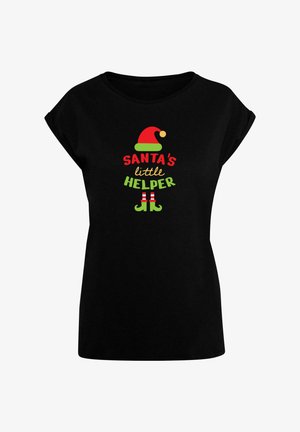 Merchcode, CHRISTMAS SANTAS LITTLE HELPER - T-shirts print - black