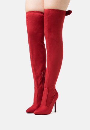 Over-the-knee boots - red