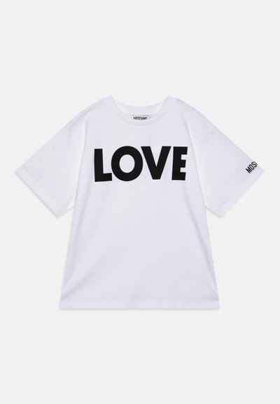 MOSCHINO MAXI  - Camiseta estampada - bianco ottico