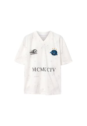AllSaints, TERRA SS FTBLSHIRT . - T-shirts print - ashen white