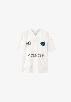 AllSaints, TERRA SS FTBLSHIRT . - T-shirt print - ashen white