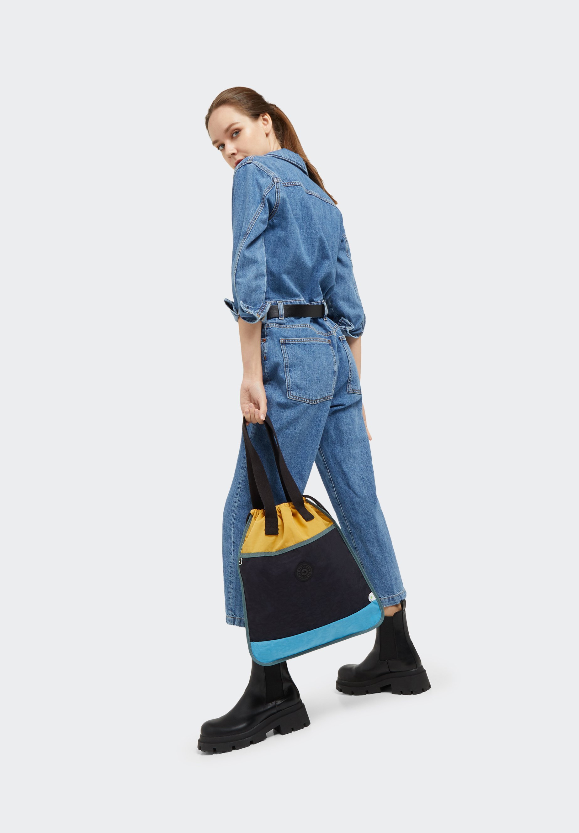 Kipling NEW HIPHURRAY KLE - Bolso shopping - musty yellow block/amarillo -  Zalando.es