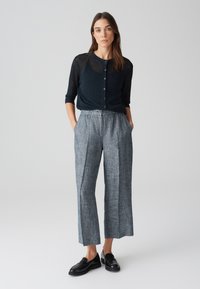OPUS MID RISE CROPPED RELAXED FIT - Broek - coal blue