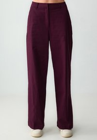 HIGH WAIST WIDE LEG - Pantalon classique - sumac