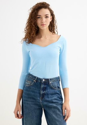 BÁSICA DE CORAZÓN - Camiseta de manga larga - azul