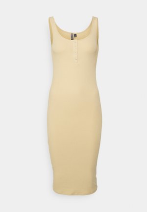 Pieces Petite, PCKITTE TANK MIDI DRESS - Dzsörzéruha - irish cream