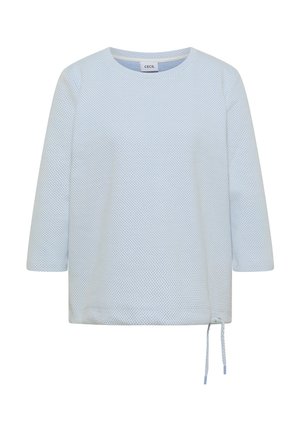 Cecil, 3/4-SLEEVE SHIRT WITH A ROUND NECK AND TEXTURED FABRIC - T-shirt à manches longues - easy blue