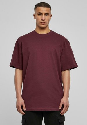 Urban Classics TEE 2-PACK - T-shirts - redwine bottlegreen
