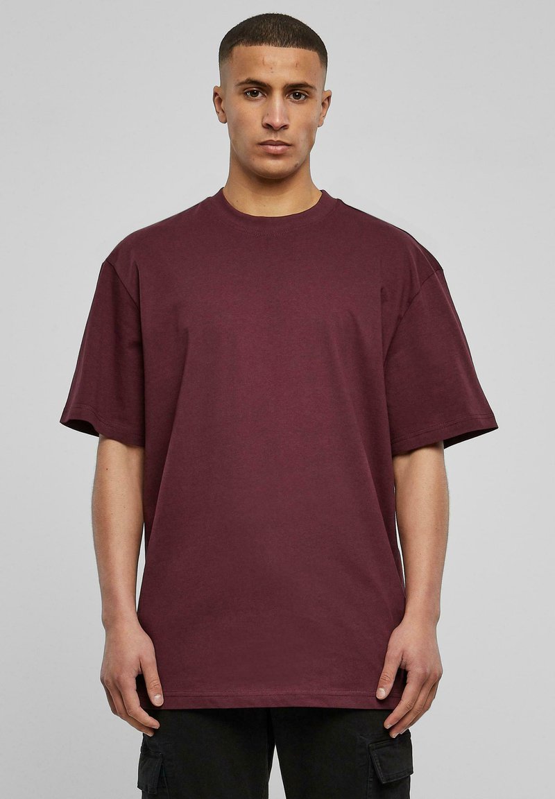 Urban Classics TEE 2-PACK - Paprasti marškinėliai - redwine bottlegreen