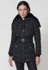 PADDED WITH HOOD - Téli kabát - black