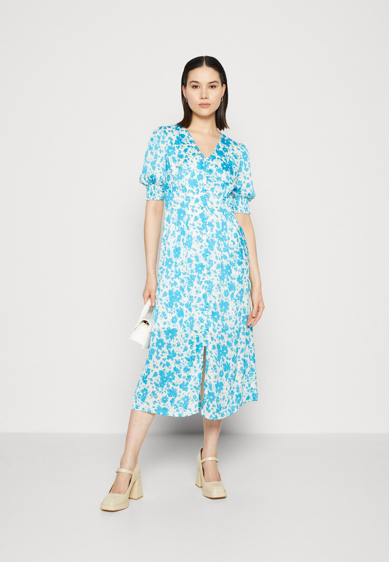 ONLRIKKA V NECK MIDI DRESS