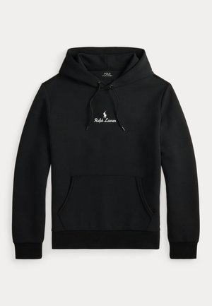 LOGO DOUBLE-KNIT HOODIE - Sweatshirt - black