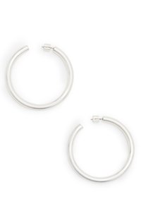 THICK TUBE HOOP  - Earrings - silver-coloured
