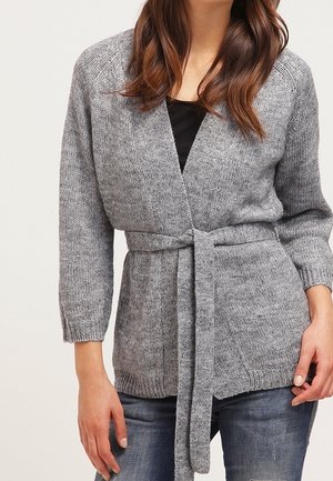 Strickjacke - mottled light grey
