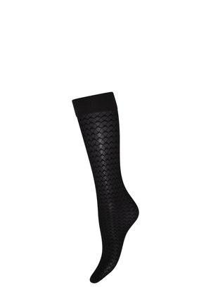 GRAPHIC PATTERN - Knæstrømper - black