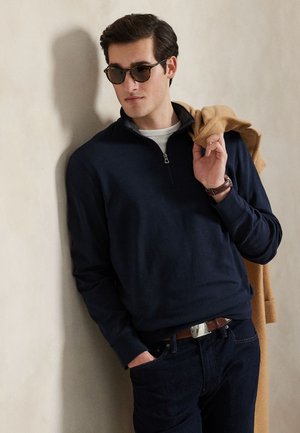 Polo Ralph Lauren LUXURY JERSEY QUARTER-ZIP PULLOVER - Sportska majica - aviator navy