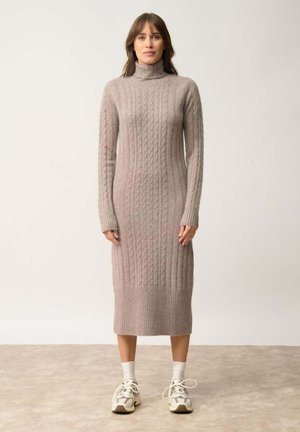 CABLE COL ROULÉ - Abito in maglia - heather caribou