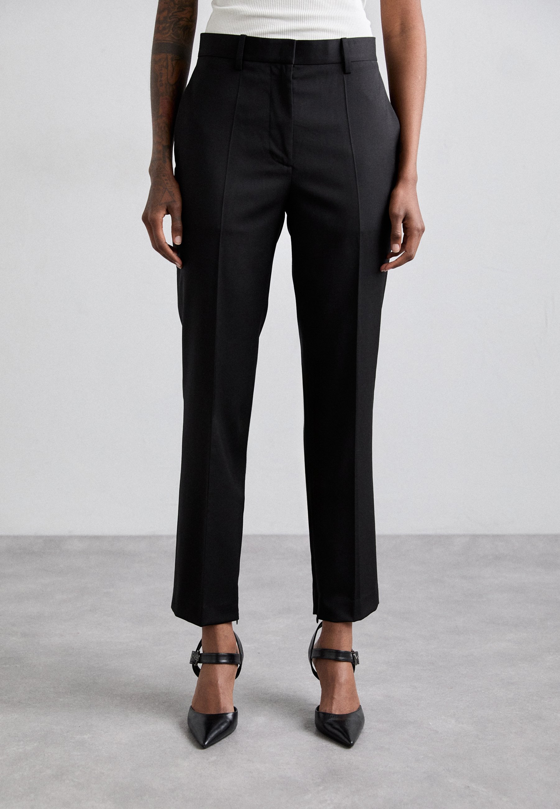 パンツ HELMUT LANG Archive Black Wool Slacks Helmut Lang PANT SUIT - Trousers - black - Zalando.ie