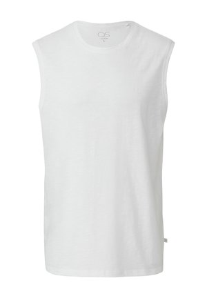 QS TANK MIT FLAMMSTRUKTUR UND LOGO - Top - weiß