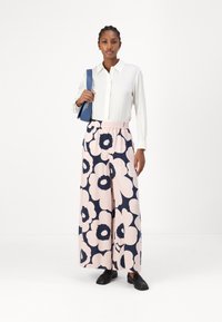 Marimekko ERANTO UNIKKO - Tygbyxor - light pink, dark navy