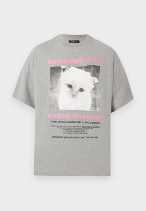 FAVELA MISSING LIGHT GREY MELANGE FRONTZIP UNISEX - T-Shirt print - grey melange