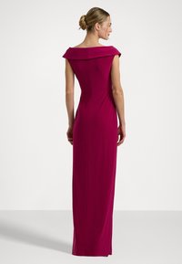 Lauren Ralph Lauren JERSEY OFF THE SHOULDER GOWN - Iltapuku - fuchsia berry