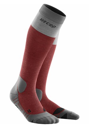 COMPRESSION MERINO HIKING TALL - MADE IN GERMANY - Kniestrümpfe - red