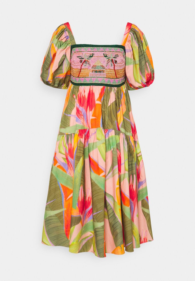 Farm Rio EMBROIDERED TOP DRESS - Freizeitkleid - pink garden/pink