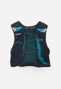 Salomon ACTIVE SKIN 4 SET UNISEX - Kuprinė su vandens rezervuaru - tahitian tide/carbon/peacock blue