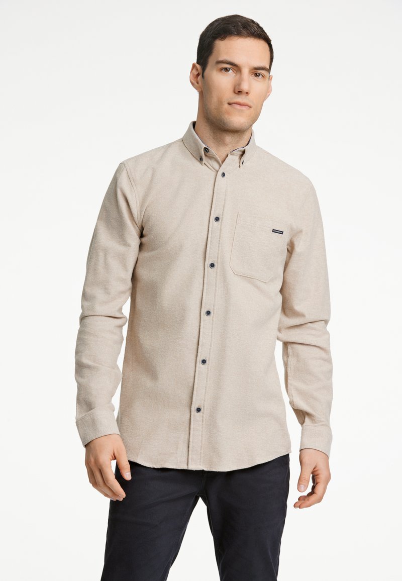 Lindbergh BRUSHED LS - Camicia - sand