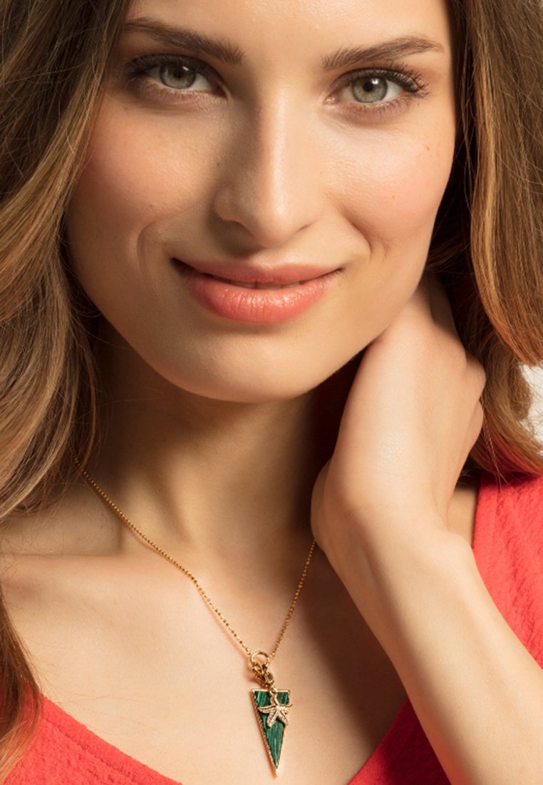THOMAS SABO GR NES DREIECK Pendant Gold coloured Green green THOMAS SABO GR NES DREIECK Pendant Gold coloured Green green