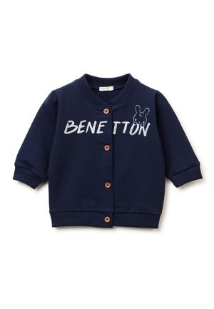WITH LOGO PRINT - Cardigan - blue