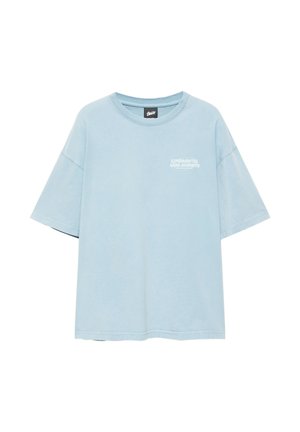 PULL&BEAR, BOXY STWD - T-SHIRT - T-shirt imprimé - light blue