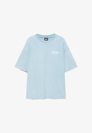 PULL&BEAR, BOXY STWD - T-SHIRT - T-shirt imprimé - light blue