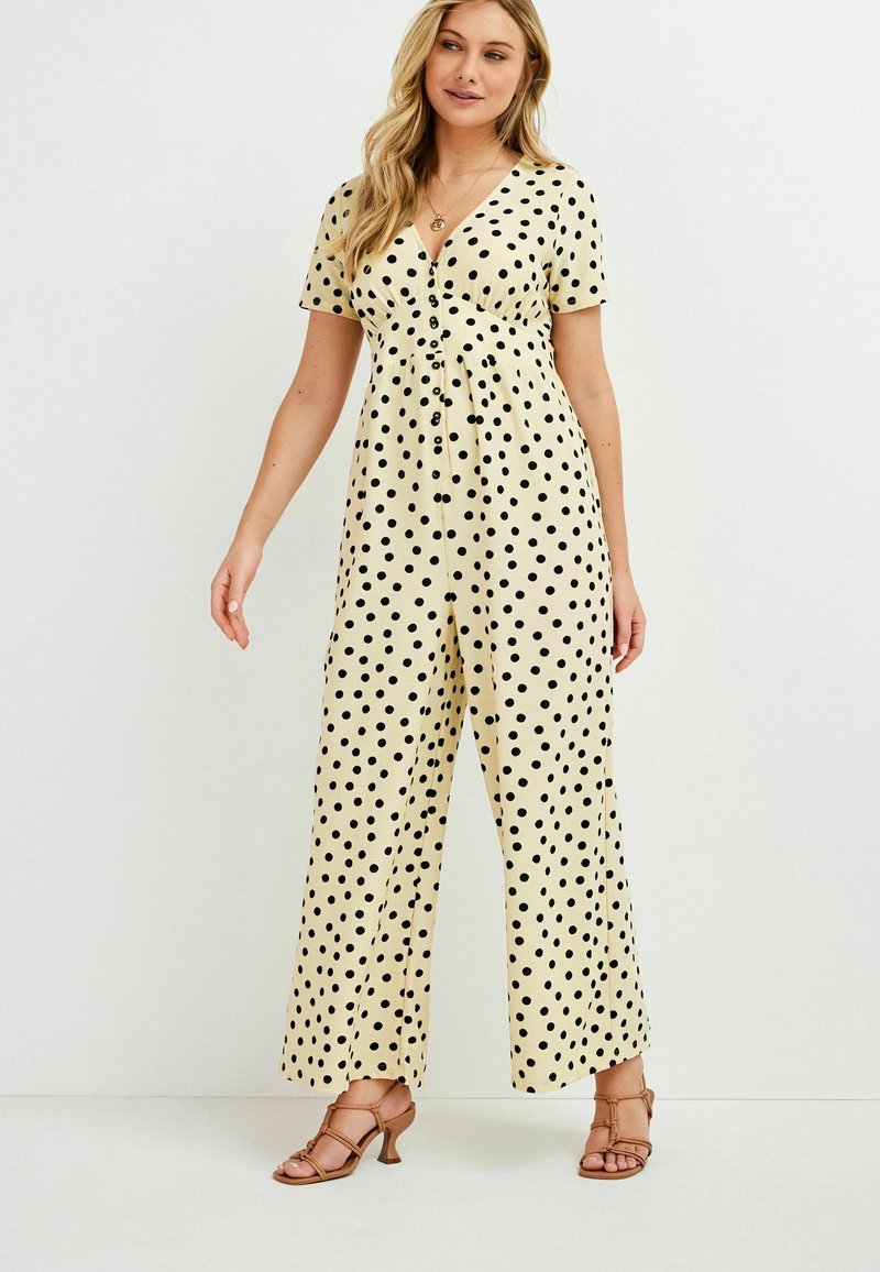 Next MATERNITY NURSING SHORT SLEEVE Overall / Jumpsuit cream spot